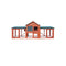 Rabbit Hutch Chicken Coop Bunny House Run Cage Wooden Outdoor Hutch