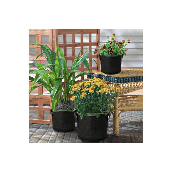 5 Pack 10 Gallons Plant Grow Bag Flower Container Pots With Handles