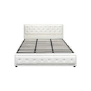 King Single Bed Frame with Storage Space Gas Lift White