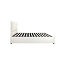 King Single Bed Frame with Storage Space Gas Lift White