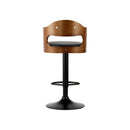 Bar Stools Swivel Gas Lift Metal Leather x2