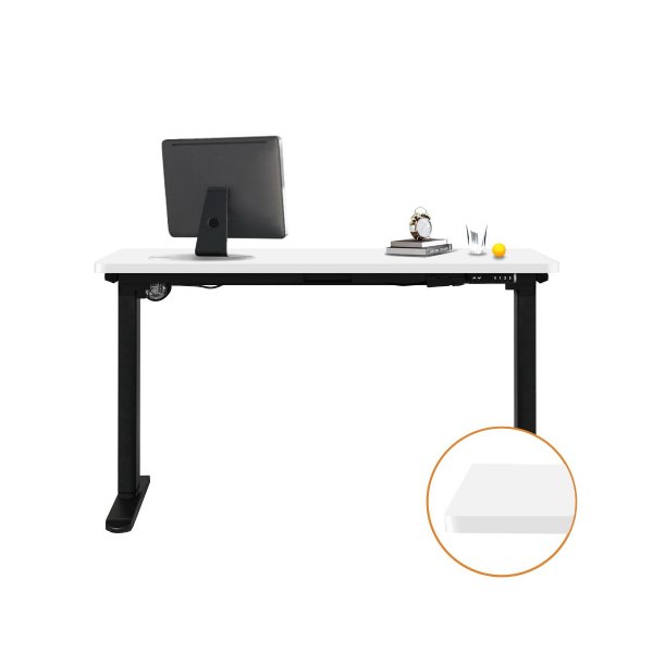 Standing Desk Top with Drilled Hole White 140x70cm