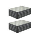 Garden Bed 160x80x45CM Galvanised Steel 2PCS