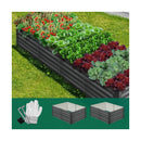 Garden Bed 160x80x45CM Galvanised Steel 2PCS