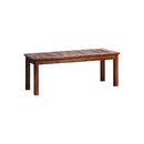 120cm Wood Garden Bench Slatted Seat