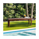 120cm Wood Garden Bench Slatted Seat