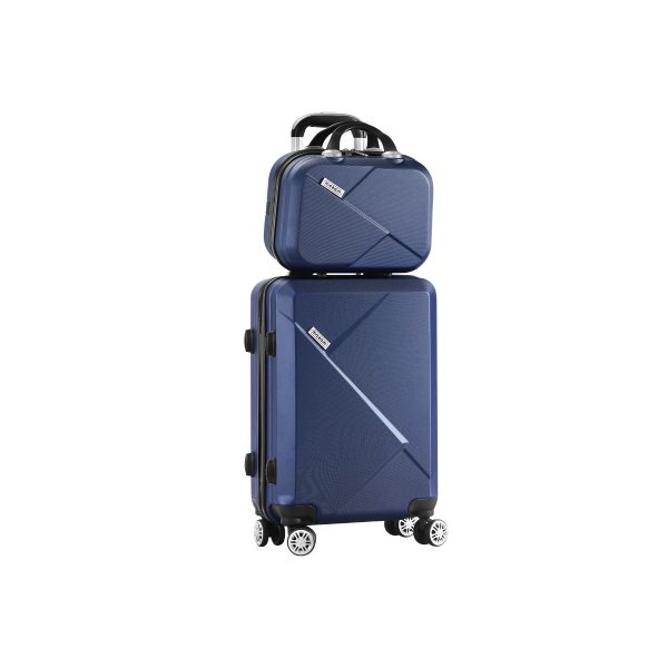 2PCS Luggage Set TSA Lock Hard Case Navy