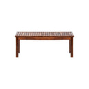 120cm Wood Garden Bench Slatted Seat