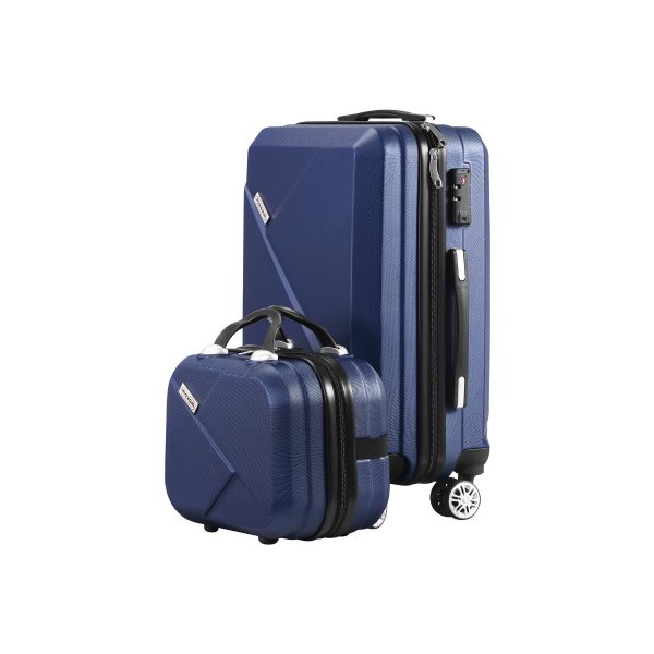 2PCS Luggage Set TSA Lock Hard Case Navy