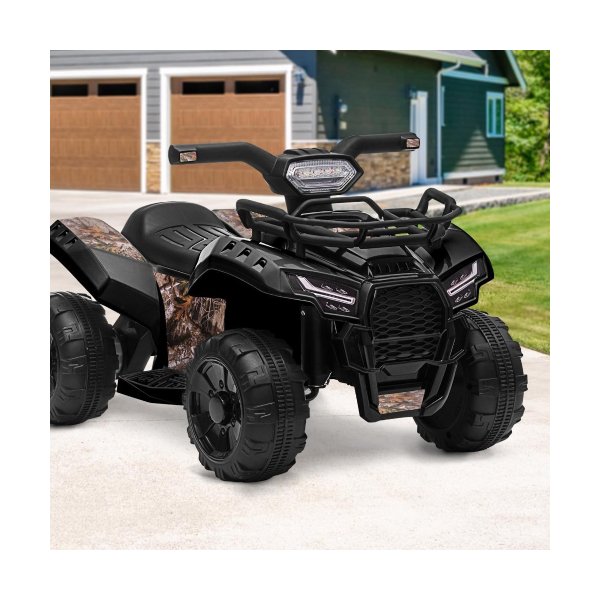 Kids Ride On Car Electric ATV Rechargeable Black