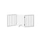 Wooden Pet Gate Dog Fence 3 Panels