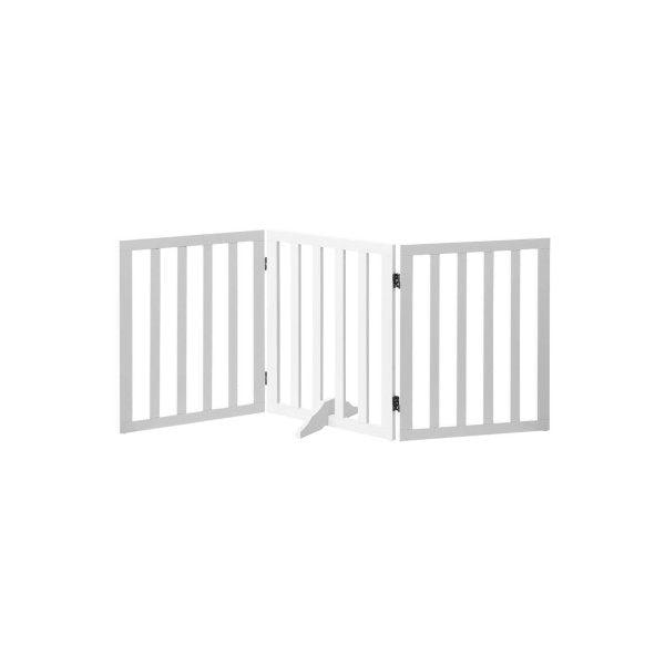 Wooden Pet Gate Dog Fence 3 Panels
