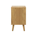 Bedside Tables 2 Drawers Air Gap Handle Black