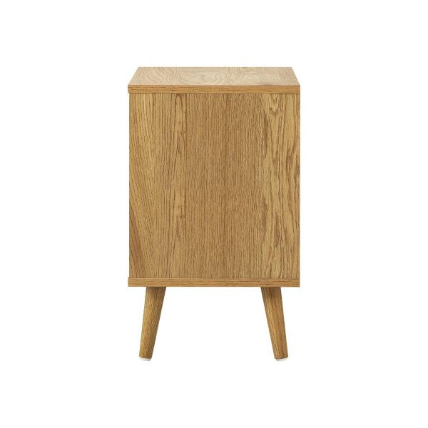 Bedside Tables 2 Drawers Air Gap Handle Black