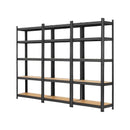 3x Warehouse Storage Rack 5-tier 1.5m