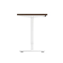 Electric Standing Desk Single Motor White And Walnut 150Cm