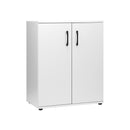 Storage Cabinet 3 Shelves Freestanding White