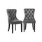 Velert Dining Chair With French Tufted X2 Grey