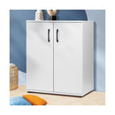 Storage Cabinet 3 Shelves Freestanding White