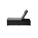 Sun Lounge Adjustable Reclining Angle Black&Grey