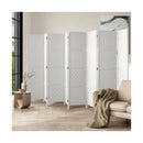 8 Panel Room Divider Privacy Screen White