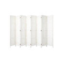 8 Panel Room Divider Privacy Screen White