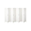 8 Panel Room Divider Privacy Screen White