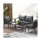 4PCS Outdoor Furniture Set Sofa Table Chairs Set Grey