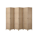 6 Panel Room Divider Privacy Screen Wood
