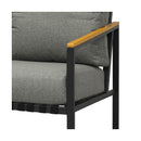 Outdoor Patio Set Table and Chairs with Cushion Black