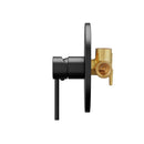 Shower Mixer Tap Round Black