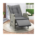 Recliner Chairs with Adjustable Footrest Grey
