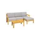 Outdoor Sofa Set Wooden Table Lounge 5Piece