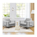 Upholstered Single Sofa Chair With Magazine Caddy Holder