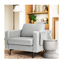 Upholstered Single Sofa Chair With Magazine Caddy Holder
