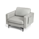 Upholstered Single Sofa Chair With Magazine Caddy Holder
