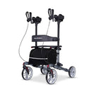Upright Rollator Walker Forearm Rest Supports Mobilty Aid Seat Grey