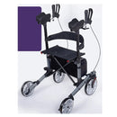 Upright Rollator Walker Forearm Rest Supports Mobilty Aid Seat Grey
