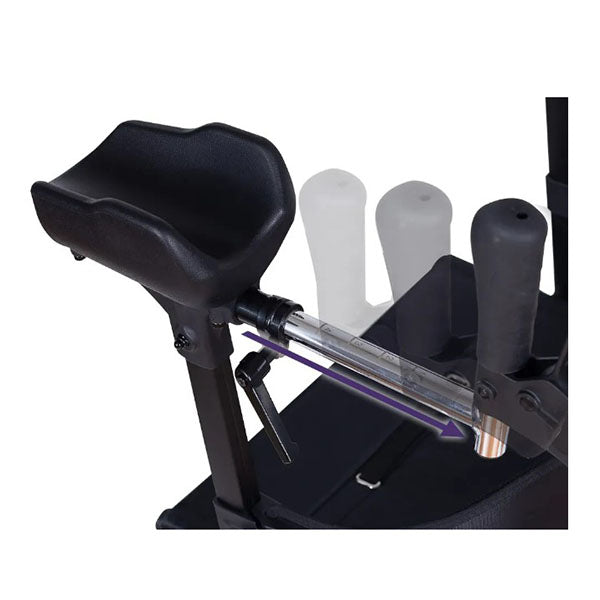 Upright Rollator Walker Forearm Support Rests Mobilty Aid Seat Blue