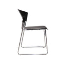 Uranus Pvc Sled Base Visitor Lunchroom Chair Black
