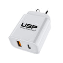 Usp 20W Dual Port 20W Usb C Pd 18W Usb A Fast Wall Charger White