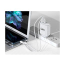 Usp 65W Dual Ports Usb C Usb A Pd Gan Wall White Laptop Charger