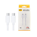 Usp Usb C To Usb C 60W Mini Cable 1M White 3A Fast Charge