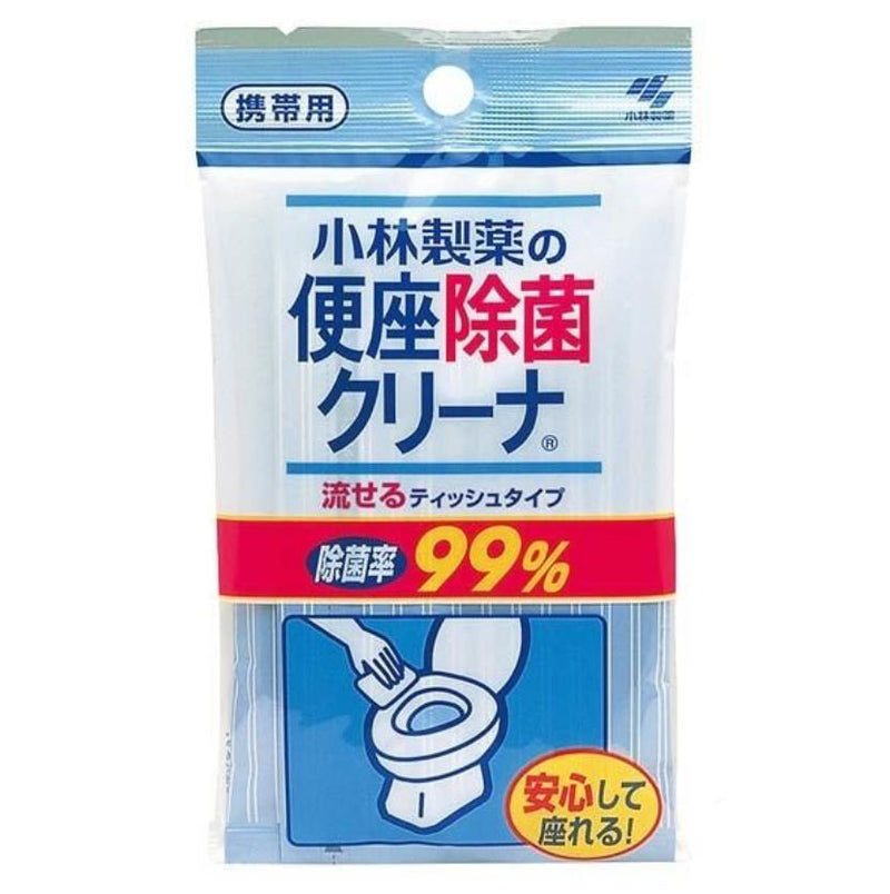 [6-Pack] Kobayashi Japan Portable Toilet Seat Disinfection And Cleaning Towel Tissue 10 Pieces