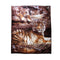 675Gsm 2 Ply 3D Print Faux Mink Blanket Queen 200X240 Cm Tiger Family