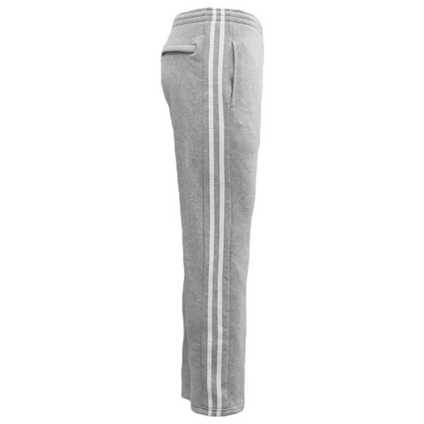 Men'S Fleece Casual Sports Track Pants W Zip Pocket Striped Sweat Trousers S-6Xl, Light Grey, M