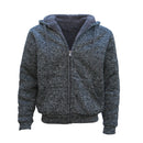 Men'S Thick Zip Up Hooded Hoodie W Winter Sherpa Fur Jumper Coat Jacket Sweater, Dark Grey, 3Xl