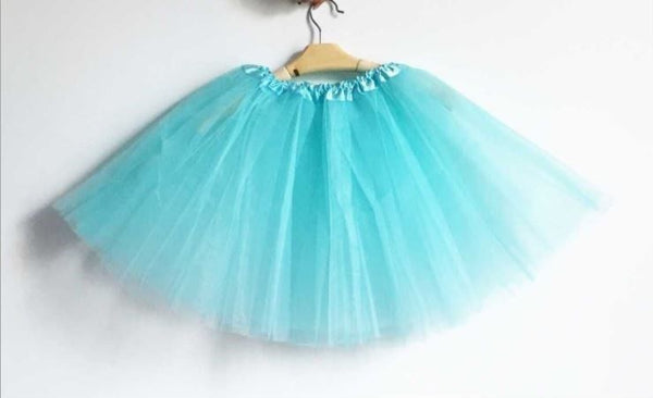 New Adults Tulle Tutu Skirt Dressup Party Costume Ballet Womens Girls Dance Wear, Aqua, Kids