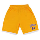 Men'S Basketball Sports Shorts Gym Jogging Swim Board Boxing Sweat Casual Pants, Yellow - Los Angeles 24, 2Xl