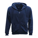Adult Unisex Zip Plain Fleece Hoodie Hooded Jacket Mens Sweatshirt Jumper Xs-8Xl, Navy, 5Xl